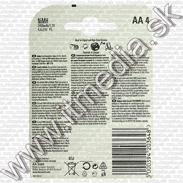 Image of Duracell akku R06 4x 2450 mAh AA (IT8577)
